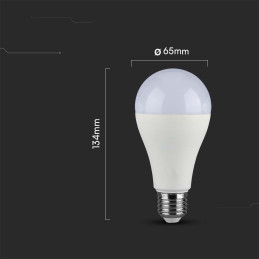 Żarówka LED V-TAC SAMSUNG CHIP 15W E27 A65 VT-21015 6500K 1521lm 5 lat gwarancji