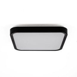 Plafon V-TAC 18W LED kwadrat 30x30cm natynkowy pilot czujnik ruchu IP44 czarny VT-8618S 4000K 1830lm