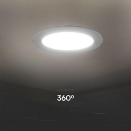 Panel wpuszczany V-TAC 12W LED SAMSUNG CHIP okrągły 170x28mm VT-61012RD-S 6500K 1200lm 5 lat gwarancji