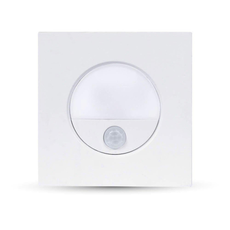 Oprawa schodowa 3W LED V-TAC biała czujnik ruchu 230V VT-8035 4000K 100lm