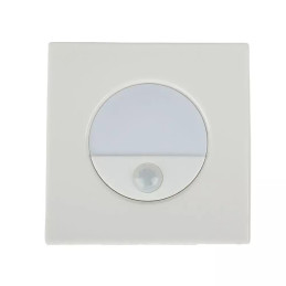 Oprawa schodowa 3W LED V-TAC biała czujnik ruchu 230V VT-8035 4000K 100lm
