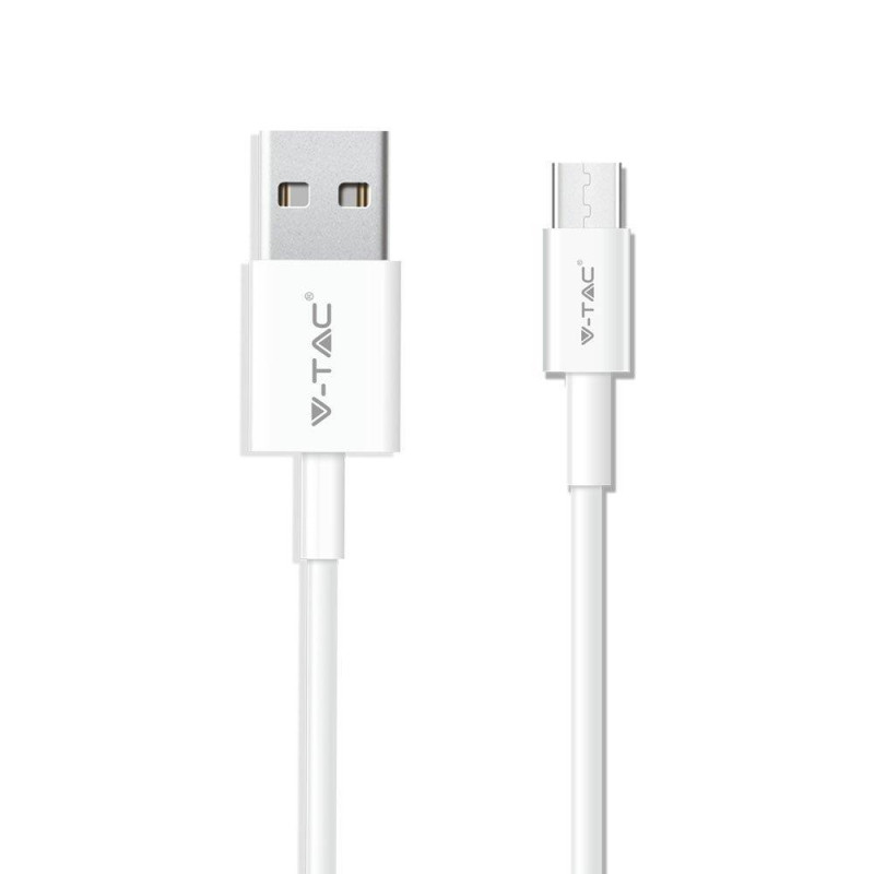 Przewód USB V-TAC typ C 1M biały seria srebrna VT-5322
