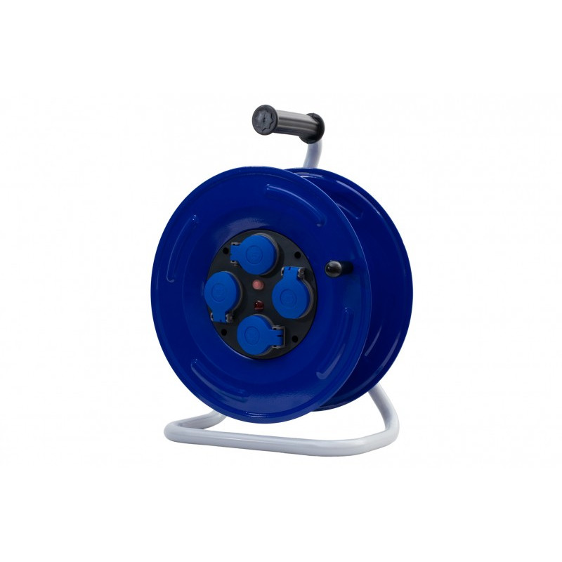 Rozgałęźnik na bębnie metalowym GRANDE-320 4x230V IP44 + termik + kontrolka