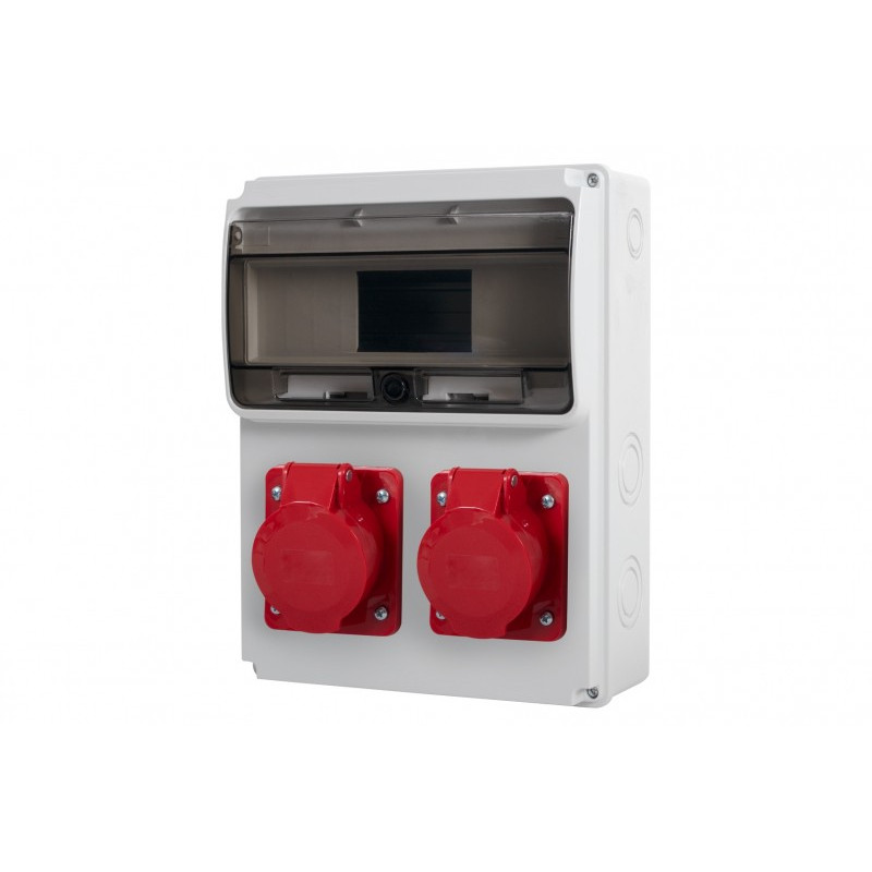 Rozdzielnica ULISSE 11M - gniazda 2x32A 5p /11 modułów/ IP44