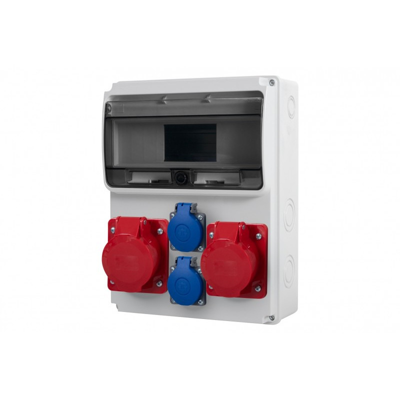 Rozdzielnica ULISSE 11M - gniazda 2x16A 5p, 2x230V /11 modułów/ IP44