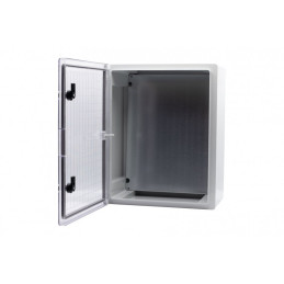 Szafa z tworzywa 400x500x240 mm IP65 drzwi przeźroczyste