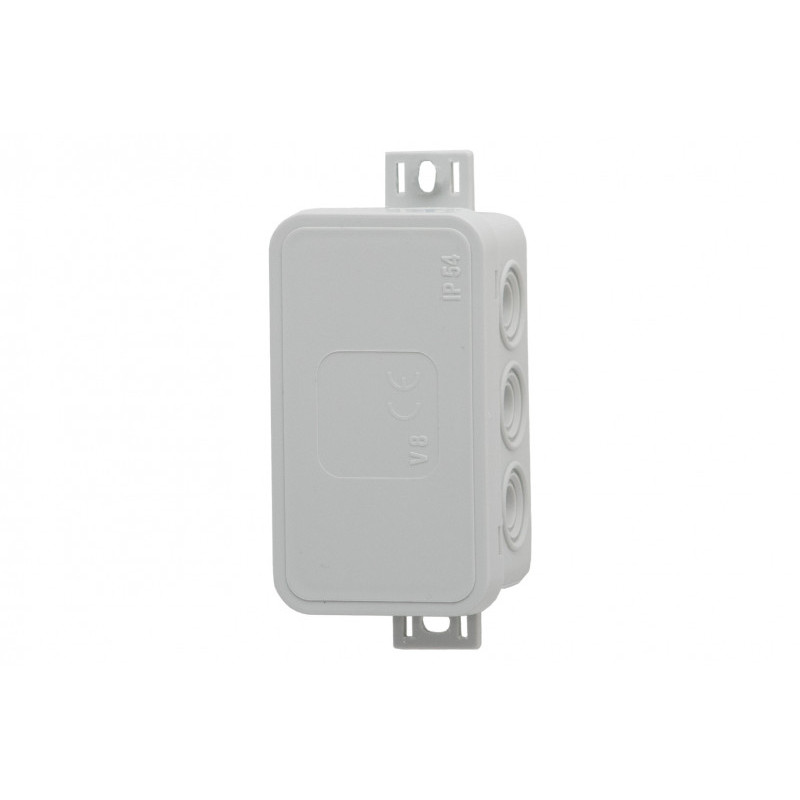 Puszka hermetyczna V8, termoplast 80x45x41 IP54, szara - klik, 8 osłabień