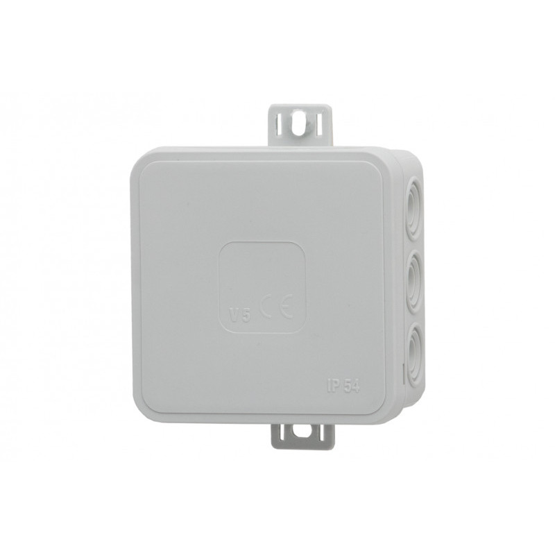 Puszka hermetyczna V5, termoplast 75x75x41 IP54, szara - klik, 12 osłabień