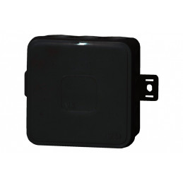 Puszka hermetyczna V5, termoplast 75x75x41 IP54, czarna - klik, 12 osłabień