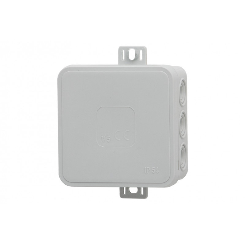 Puszka hermetyczna V6, termoplast 85x85x41 IP54, szara - klik, 12 osłabień