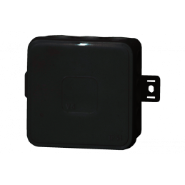 Puszka hermetyczna V7, termoplast 100x100x41 IP54, czarna - klik, 12 osłabień