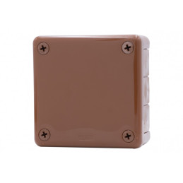 Puszka hermetyczna H55-M 98x98x42 IP55 12-wylotowa brązowa