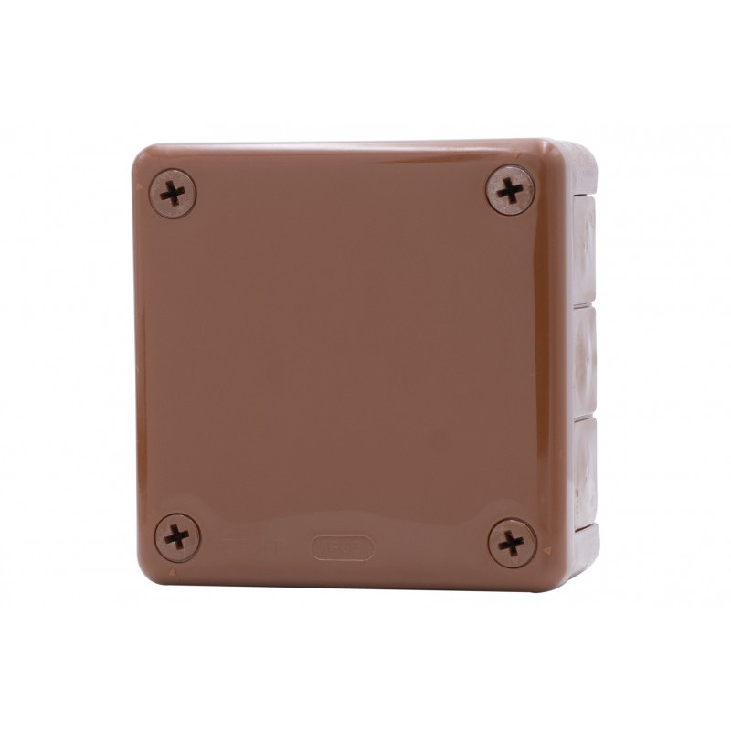 Puszka hermetyczna H55-M 98x98x42 IP55 12-wylotowa brązowa