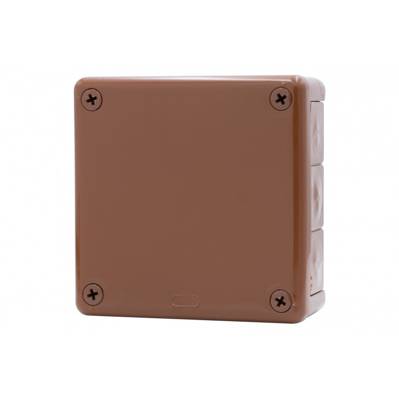 Puszka hermetyczna H55-L 118x118x46 IP55 12-wylotowa brązowa