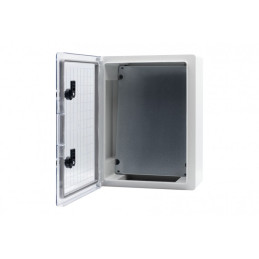 Szafa z tworzywa 300x400x195 mm IP65 drzwi przeźroczyste