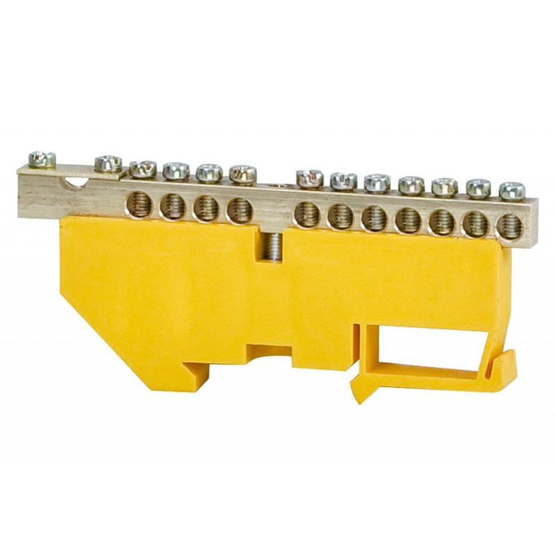 Listwa ochronna 11-modułowa 11x16mm2, 1x35mm2 wysoka podstawa - żółta WYPRZEDAŻ