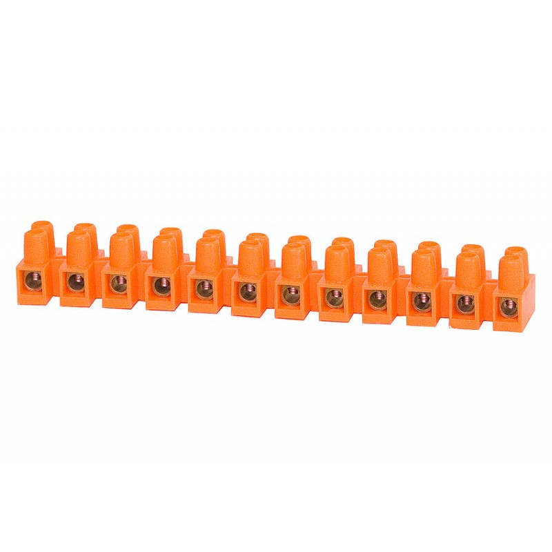 Listwa zaciskowa 12 torowa 6mm2 pomarańczowa