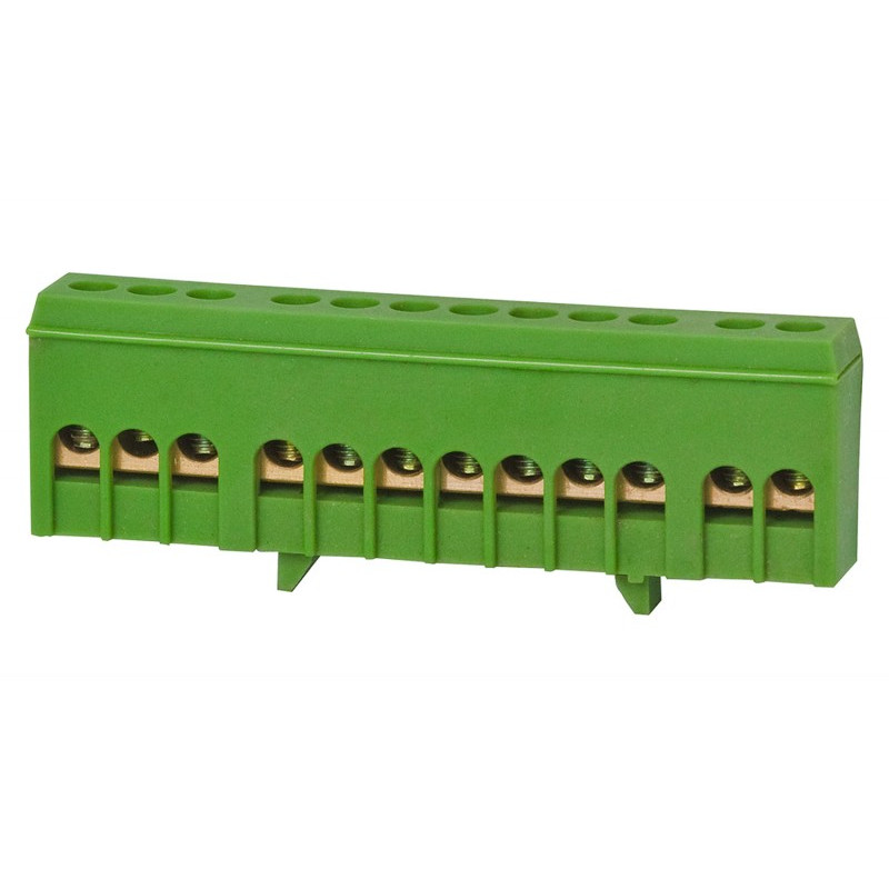 Listwa ochronna 12-modułowa 12x16mm2 zielona IP20