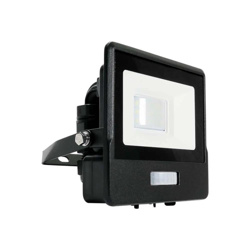Projektor LED V-TAC 10W SAMSUNG CHIP czujnik ruchu czarny Z mufą VT-118S 3000K 735lm 5 lat gwarancji