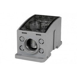 Blok LKN 400A (1x185/4x16 - 2x35,1x25,4x16,4x10) Al/Cu- szary