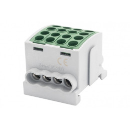 Zacisk HLK 100A-4 (1x25,3x16 / 1x25,3x16) Al/Cu - zielony