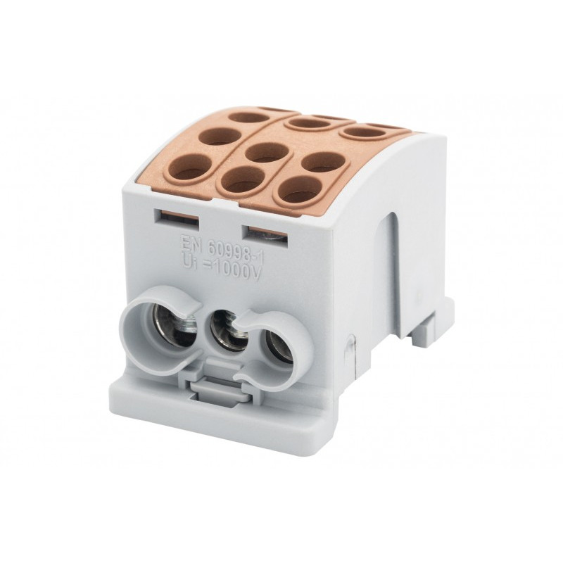 Zacisk HLK 125A-3 (1x35,2x25 / 1x35,2x25) Al/Cu - brązowy