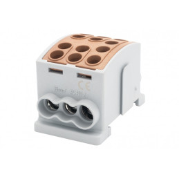Zacisk HLK 125A-3 (1x35,2x25 / 1x35,2x25) Al/Cu - brązowy