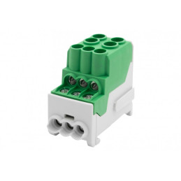 Blok rozdzielczy DBR 100A (2x25 / 6x10) Al/Cu - zielony