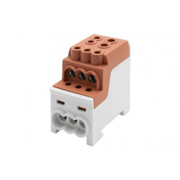 Blok rozdzielczy DBR 200A (1x70,1x35 / 6x16) Al/Cu - brązowy