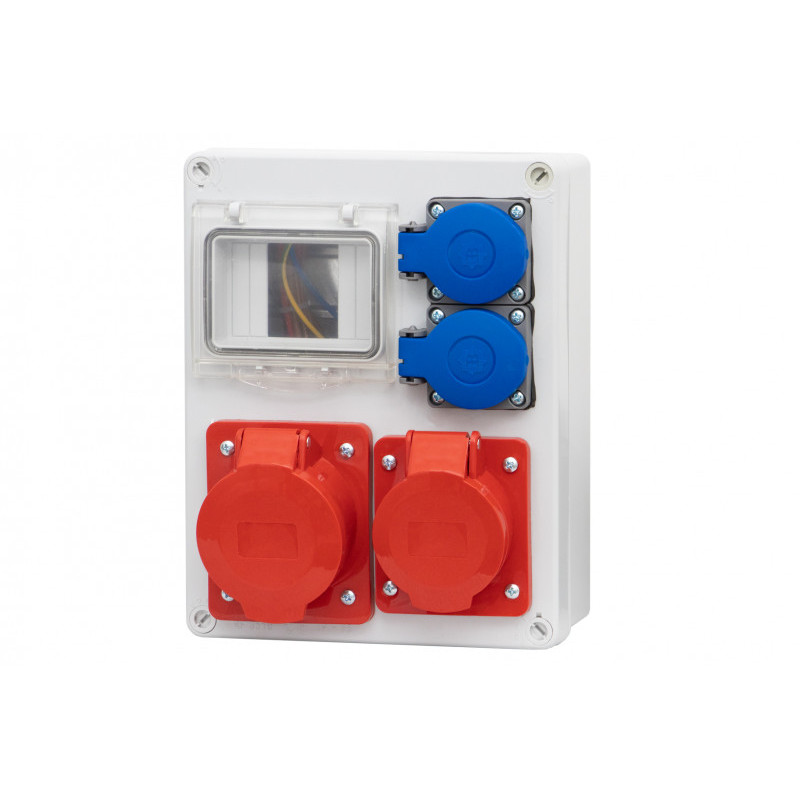 Rozdzielnica R-240 4M - gniazda 16A 5p, 32A 5p, 2x230V /4 moduły/ IP44