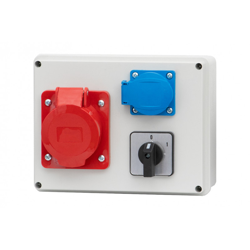 Rozdzielnica R-190 - gniazda 16A 5p, 230V, 0/1(16A) IP44