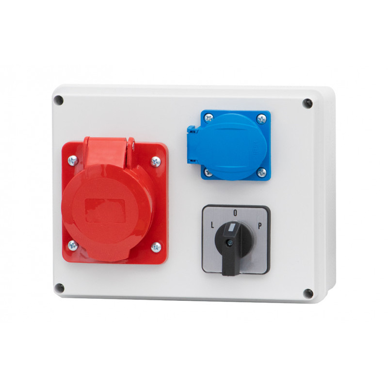 Rozdzielnica R-190 - gniazda 16A 5p, 230V, L/P(16A) IP44