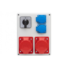 Rozdzielnica R-240 - gniazda 16A 5p, 32A 5p, 2x230V, 0/1(32A) IP44