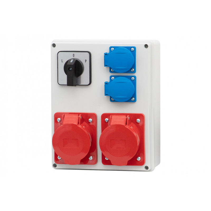 Rozdzielnica R-240 - gniazda 2x32A 5p, 2x230V, L/P(32A) IP44