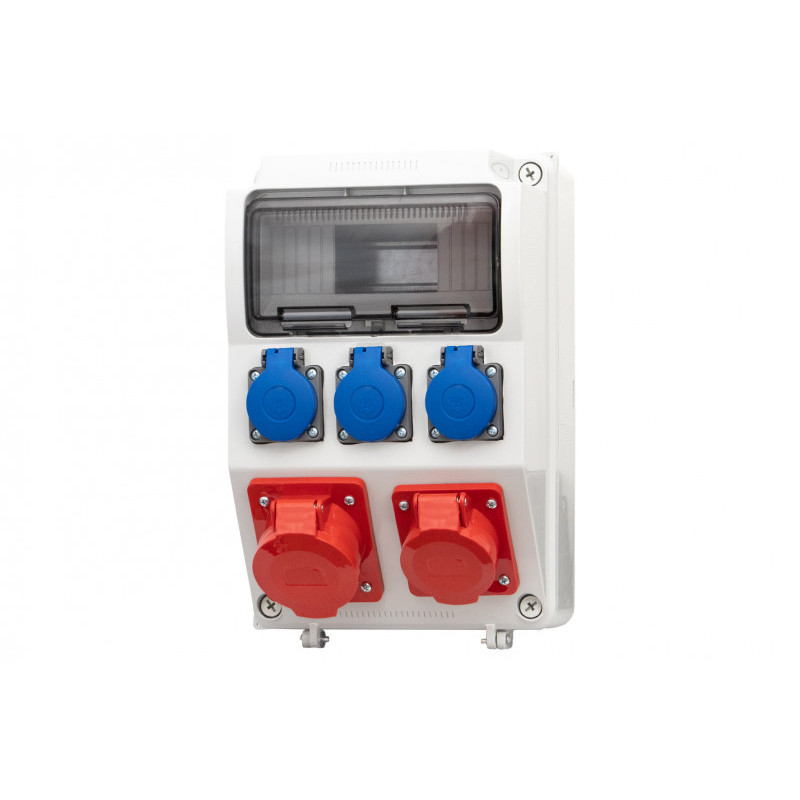 Rozdzielnica CAJA 9M - gniazda 2x16A 5p, 3x230V /9 modułów/ IP44