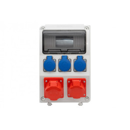Rozdzielnica CAJA 9M - gniazda 2x16A 5p, 3x230V /9 modułów/ IP44