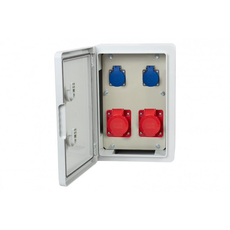 Rozdzielnica budowlana RB-250 - gniazda 2x16A 5p, 2x230V