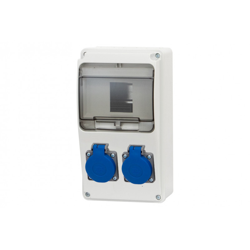 Rozdzielnica LAGO 6M - gniazda 2x230V /6 modułów/ IP44