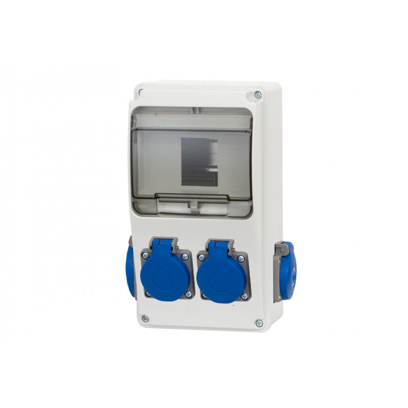 Rozdzielnica LAGO 6M - gniazda 4x230V /6 modułów/ IP44