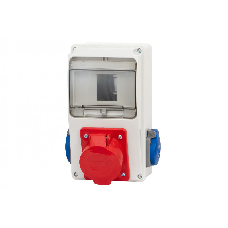 Rozdzielnica LAGO 6M - gniazda 16A 5p, 2x230V /6 modułów/ IP44