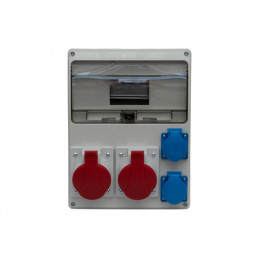 Rozdzielnica LAGO 11M - gniazda 2x32A 5p, 2x230V /11 modułów/ IP44