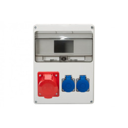 Rozdzielnica LAGO 11M - gniazda 16A 5p, 2x230V /11 modułów/ IP44
