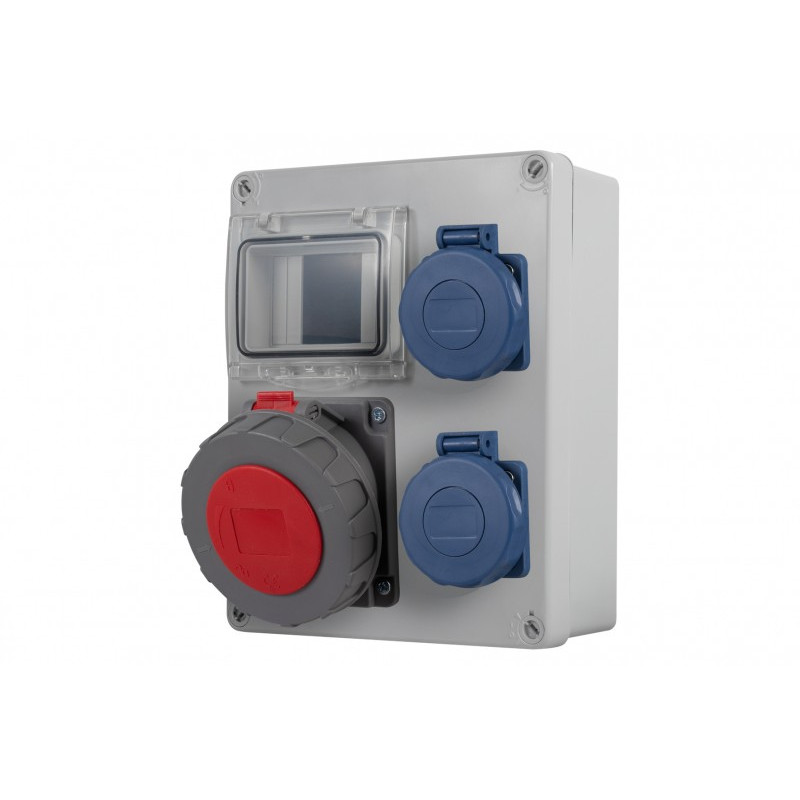 Rozdzielnica R-240 4M - gniazda 16A 5p, 2x230V /4 moduły/ IP65