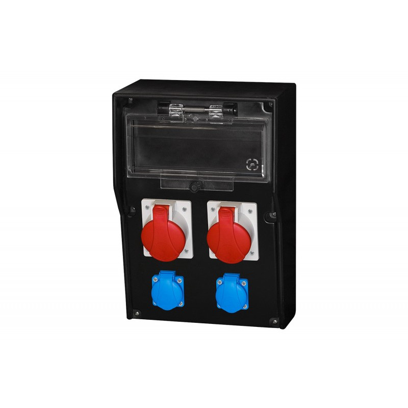 Rozdzielnica gumowa LIDO 12M - gniazda, 2x32A 5p, 2x230V /12 modułów/ IP44