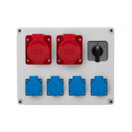 Rozdzielnica R-310 - gniazda 2x32A 5p, 4x230V, 0/1(32A) IP44