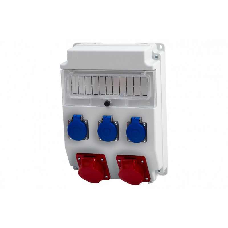 Rozdzielnica CAJA 11M - gniazda 16A 5p, 32A 5p, 3x230V /11 modułów/ IP44
