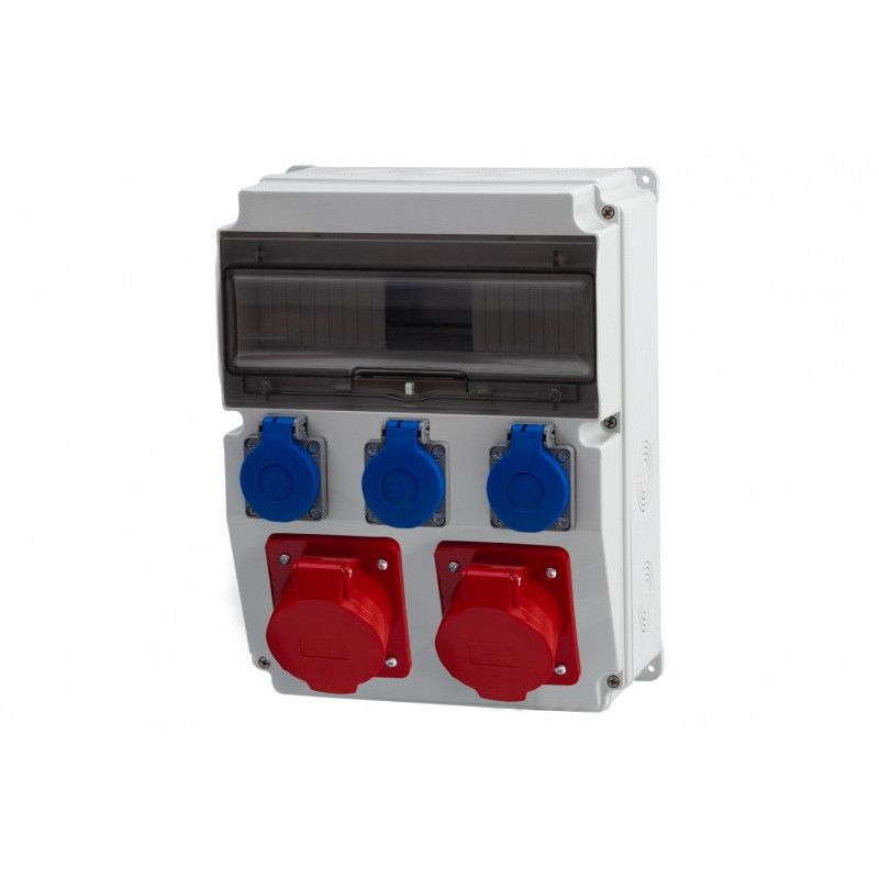Rozdzielnica CAJA 12M - gniazda 2x32A 5p, 3x230V /12 modułów/ IP44