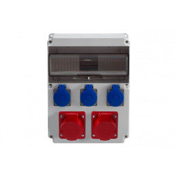 Rozdzielnica CAJA 12M - gniazda 2x32A 5p, 3x230V /12 modułów/ IP44