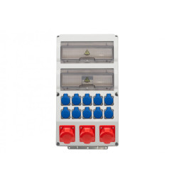 Rozdzielnica CAJA 26M - gniazda 3x32/5, 10x230V /26 modułów/ IP44