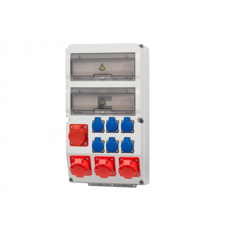 Rozdzielnica CAJA 26M - gniazda 4x32/5, 6x230V /26 modułów/ IP44
